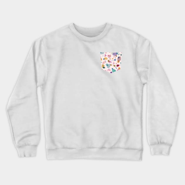 Pocket - PEBBLES TERRAZZO MULTI Crewneck Sweatshirt by ninoladesign